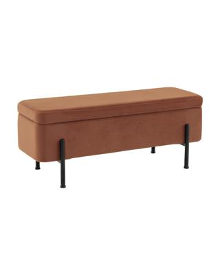 Банкетка Stool Group Банкетка Болейн с ящиком велюр терракотовый черные ножки арт. УТ000040203