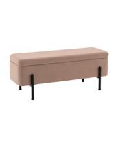 Банкетка Stool Group Банкетка Болейн с ящиком велюр бежевый черные ножки арт. УТ000040205