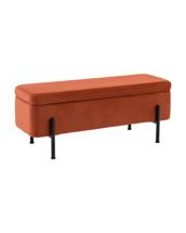 Банкетка Stool Group Банкетка Болейн с ящиком велюр терракотовый черные ножки арт. УТ000040203