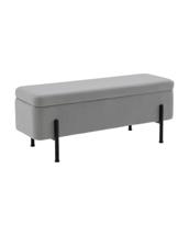 Банкетка Stool Group Банкетка Болейн с ящиком велюр серый черные ножки арт. УТ000040204