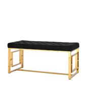 Банкетка Stool Group Банкетка-скамейка БРУКЛИН велюр черный сталь золото арт. УТ000001486