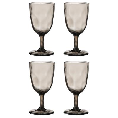 Бар ЯЯЯ Набор бокалов из акрила hollow для вина, 430 мл, серо-коричневый, 4 шт. арт. LJ0000358