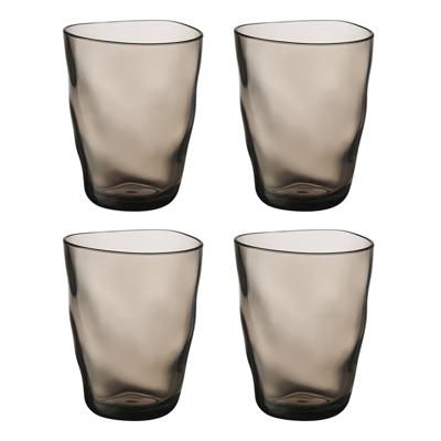 Бар ЯЯЯ Набор стаканов из акрила hollow, 450 мл, серо-коричневый, 4 шт. арт. LJ0000356