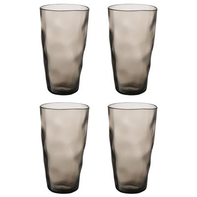 Бар ЯЯЯ Набор стаканов из акрила hollow, 550 мл, серо-коричневый, 4 шт. арт. LJ0000357