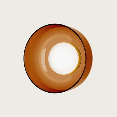 Бра Aromas del Campo Настенный светильник Ipon золотой металл, янтарный плафон арт. 465601