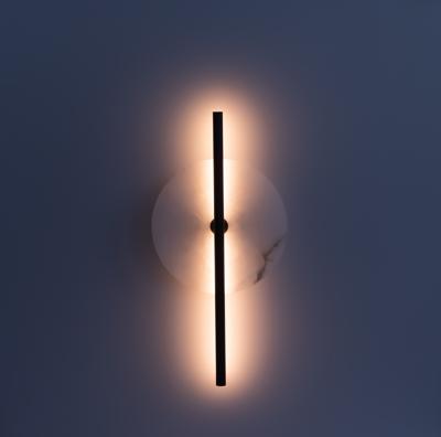 Бра Aromas del Campo Бра Point черный металл с диском из белого мрамора арт. 280476