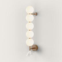 Бра Aromas del Campo Настенный светильник Soko L золотой металл/белый мрамор арт. 254093