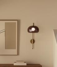 Бра Aromas del Campo Настенный светильник Cloud зелено-коричневое стекло/золотой металл арт. 432121