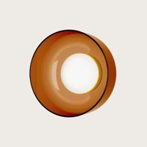 Бра Aromas del Campo Настенный светильник Ipon золотой металл, янтарный плафон арт. 465601