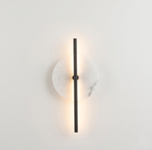 Бра Aromas del Campo Бра Point черный металл с диском из белого мрамора арт. 280476