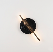 Бра Aromas del Campo Бра Point черный металл с диском из черного мрамора арт. 280474