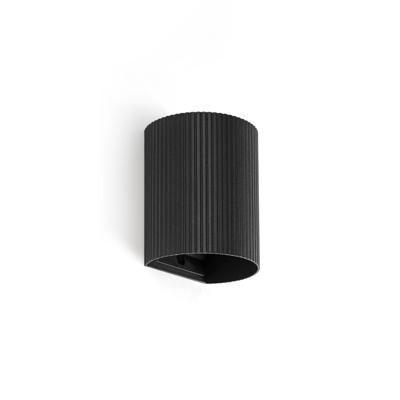 Бра Faro SOLE Черный круглый настенный светильник с рифлением арт. 220711