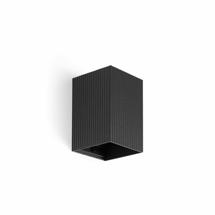 Бра Faro LUNE Черный квадратный настенный светильник с рифлением 1xGU10 арт. 220727