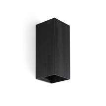 Бра Faro Настенный светильник LUNE квадратный черный с рифлением 2xGU10 арт. 220759