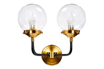 Бра Garda Decor K2KG0521W-2 Бра Сфера (Simple) M латунь, стекло прозр. 32*23*h32 см арт. K2KG0521W-2