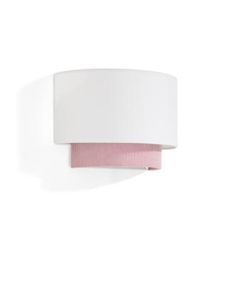 Бра La Forma (ех Julia Grup) Настенный светильник Bianella из хлопка и розового вельвета, Ø 40 см арт. 434751