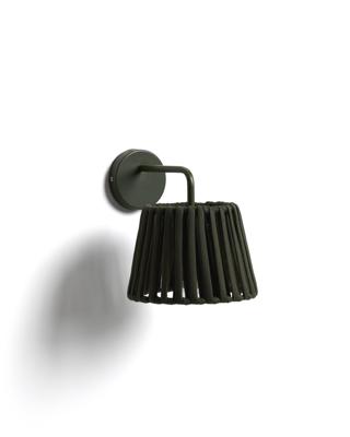 Бра La Forma (ех Julia Grup) Уличный настенный светильник Aldet из зеленой веревки и металла арт. 483097