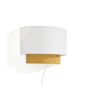 Бра La Forma (ех Julia Grup) Настенный светильник Bianella из хлопка и горчичного вельвета, Ø 40 см арт. 434755