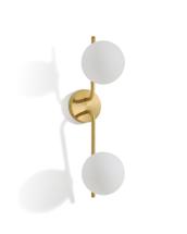 Бра La Forma (ех Julia Grup) Бра Brisia из металла в латунной отделке со стеклянными плафонами Ø15 см арт. 445197