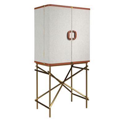 Буфет Angel Cerda Высокий буфет 3272 из ткани, ореха и полированной золотистой стали арт. 265623