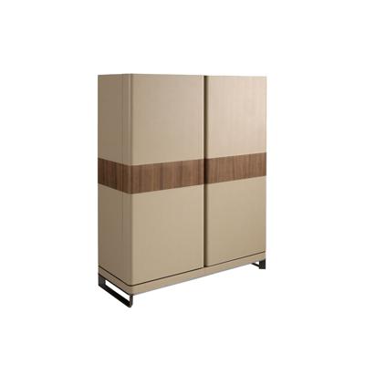 Буфет Angel Cerda Высокий буфет 3276 из кожи, ореха и полированной стали арт. 419851