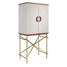 Буфет Angel Cerda Высокий буфет 3272 из ткани, ореха и полированной золотистой стали арт. 265623