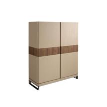 Буфет Angel Cerda Высокий буфет 3276 из кожи, ореха и полированной стали арт. 419851