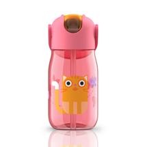 Бутылка ZOKU Бутылочка детская с силиконовой соломинкой 415 мл розовая арт. ZK201-PK