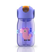 Бутылка ZOKU Бутылочка детская с силиконовой соломкой 415 мл фиолетовая арт. ZK201-PU