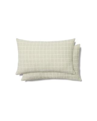 Чехол La Forma (ех Julia Grup) Комплект из 2 чехлов для подушек Tivaro из хлопкового жаккарда в светло-зеленую клетку 30 х 50 арт. 424911