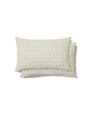 Чехол La Forma (ех Julia Grup) Комплект из 2 чехлов для подушек Tivaro из хлопкового жаккарда в светло-зеленую клетку 30 х 50 арт. 424911