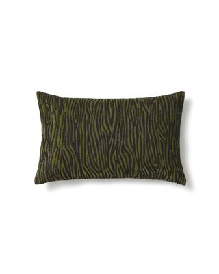 Чехол La Forma (ех Julia Grup) Чехол на подушку из хлопка Davina с вышивкой зеленой зебры 40 x 60 см арт. 430445