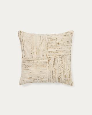 Чехол La Forma (ех Julia Grup) Чехол для подушки Anuba из жаккардовой ткани в бежевую и зелёную клетку 45 x 45 см арт. 261793