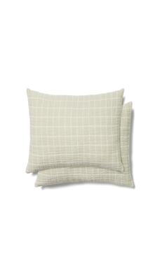 Чехол La Forma (ех Julia Grup) Комплект из 2 чехлов для подушек Tivaro из хлопкового жаккарда в светло-зеленую клетку 30 х 50 арт. 424911
