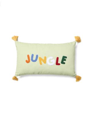 Чехол La Forma (ех Julia Grup) Чехол для подушки из хлопка Tandani зеленого цвета с разноцветной вышивкой 30 x 50 см арт. 434773