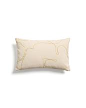 Чехол La Forma (ех Julia Grup) Чехол для подушки Dibel из хлопка цвета экрю с желтой вышивкой, 30 x 50 см арт. 481399