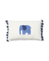 Чехол La Forma (ех Julia Grup) Чехол для подушки Tandani бежевый из хлопка с вышитым синим слоном 30 x 50 см арт. 434771
