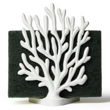 Держатель QUALY Держатель для мочалок coral sponge, белый арт. QL10335-WH