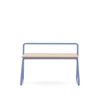 Детская La Forma (ех Julia Grup) Скамейка из ясеневого шпона Tinn с синей металлической конструкцией, 75 см арт. 208295