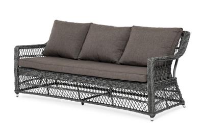 Диван 4SIS "Гранд Латте" диван трехместный из искусственного ротанга, цвет графит арт. YH-C3881W graphite