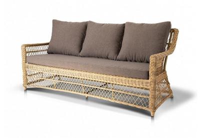 Диван 4SIS "Гранд Латте" диван трехместный из искусственного ротанга, цвет соломенный арт. YH-C3881W