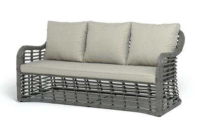 Диван 4SIS "Ницца" диван из искусственного ротанга трехместный, цвет серый арт. YH-C3230W Grey