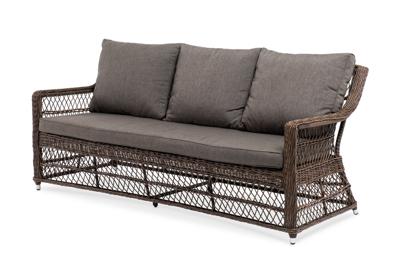 Диван 4SIS "Гранд Латте" диван трехместный из искусственного ротанга, цвет коричневый арт. YH-C3881W brown