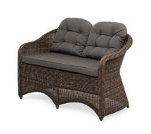 Диван 4SIS "Равенна" диван двухместный плетенный из ротанга, цвет коричневый арт. YH-C2104W brown