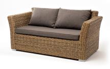 Диван 4SIS "Капучино" диван из искусственного ротанга (гиацинт) двухместный, цвет соломенный арт. YH-C2130W-3 TW