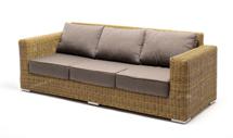 Диван 4SIS "Боно" диван из искусственного ротанга трехместный, цвет соломенный арт. YH-C3515W