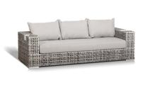 Диван 4SIS "Тито" диван из искусственного ротанга трехместный, цвет серый арт. A096E-1