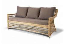 Диван 4SIS "Гранд Латте" диван трехместный из искусственного ротанга, цвет соломенный арт. YH-C3881W