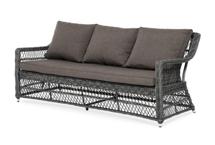 Диван 4SIS "Гранд Латте" диван трехместный из искусственного ротанга, цвет графит арт. YH-C3881W graphite