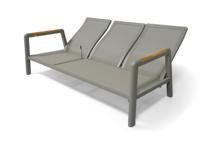 Диван 4SIS "Бари" диван 3-местный, каркас алюминий, цвет светло-серый арт. DF25103T-3S